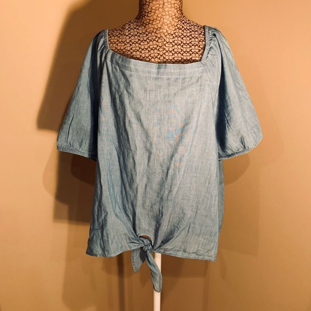 Loft Crop Blouse Boho Top NWT
